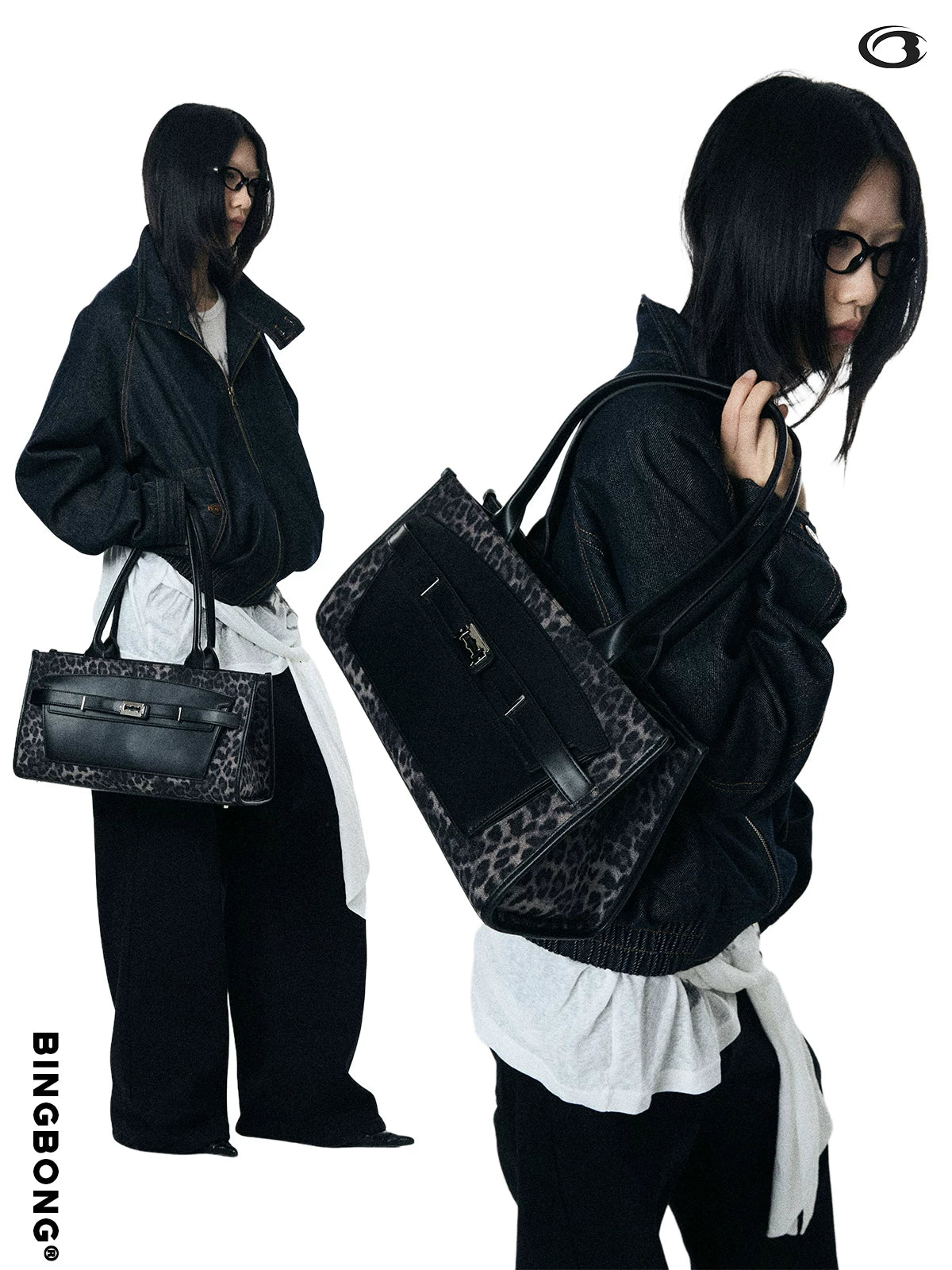 BINGBONG Black Panther Patchwork Large Capacity Tote Bag