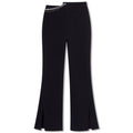 IMONE Asymmetrical High-waisted Metal Chain Micro-pants