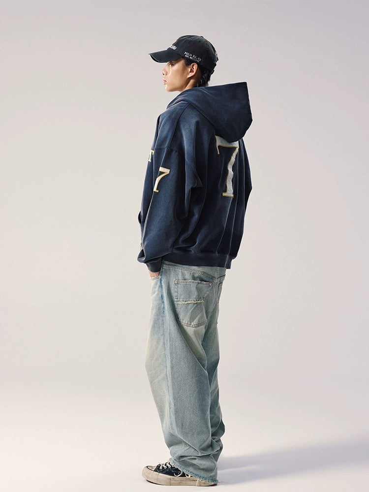 Remedy Vintage Embroidered Washed Hooded Sweater