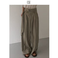 COLN High-waisted Lace-up Loose Trousers