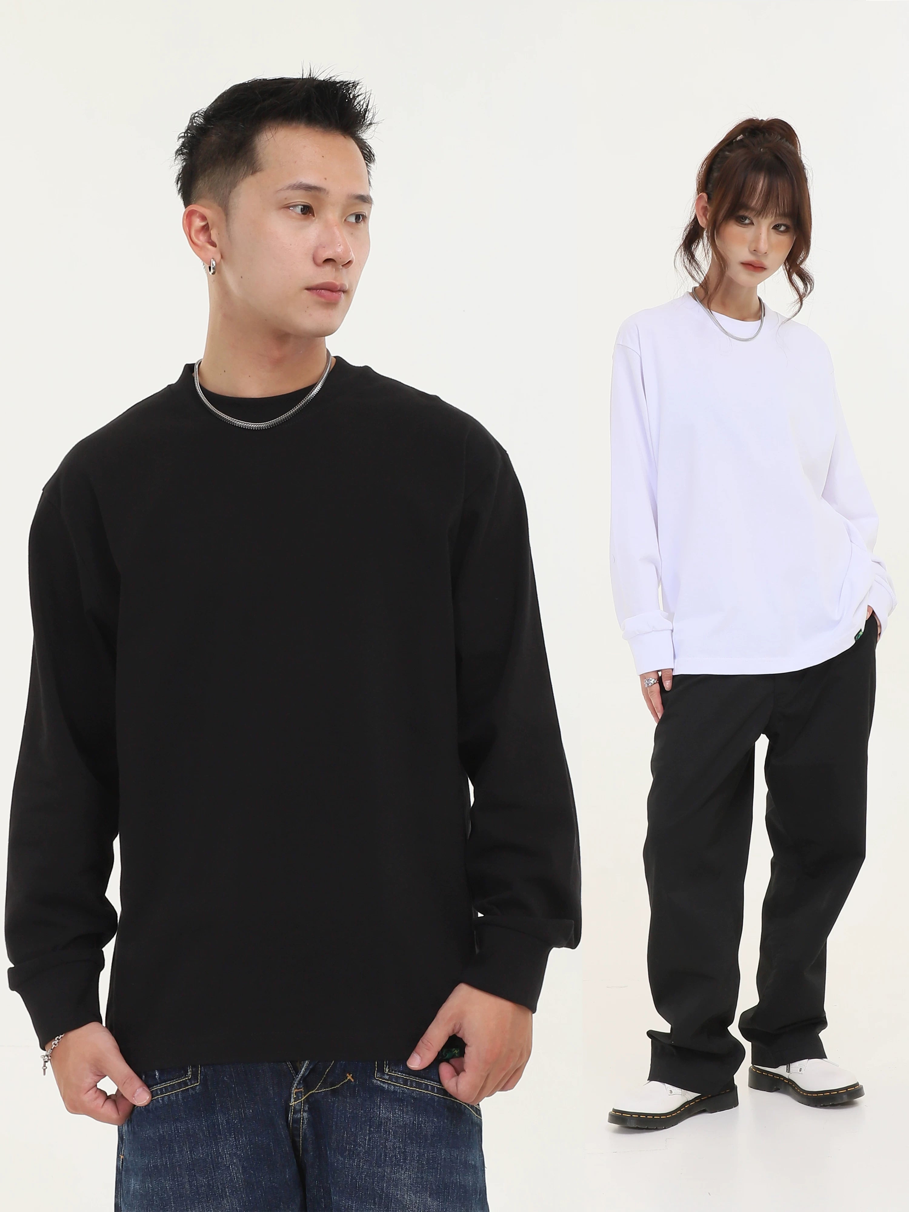 ChillHigh Vintage Crew Neck Loose Casual Long Sleeves
