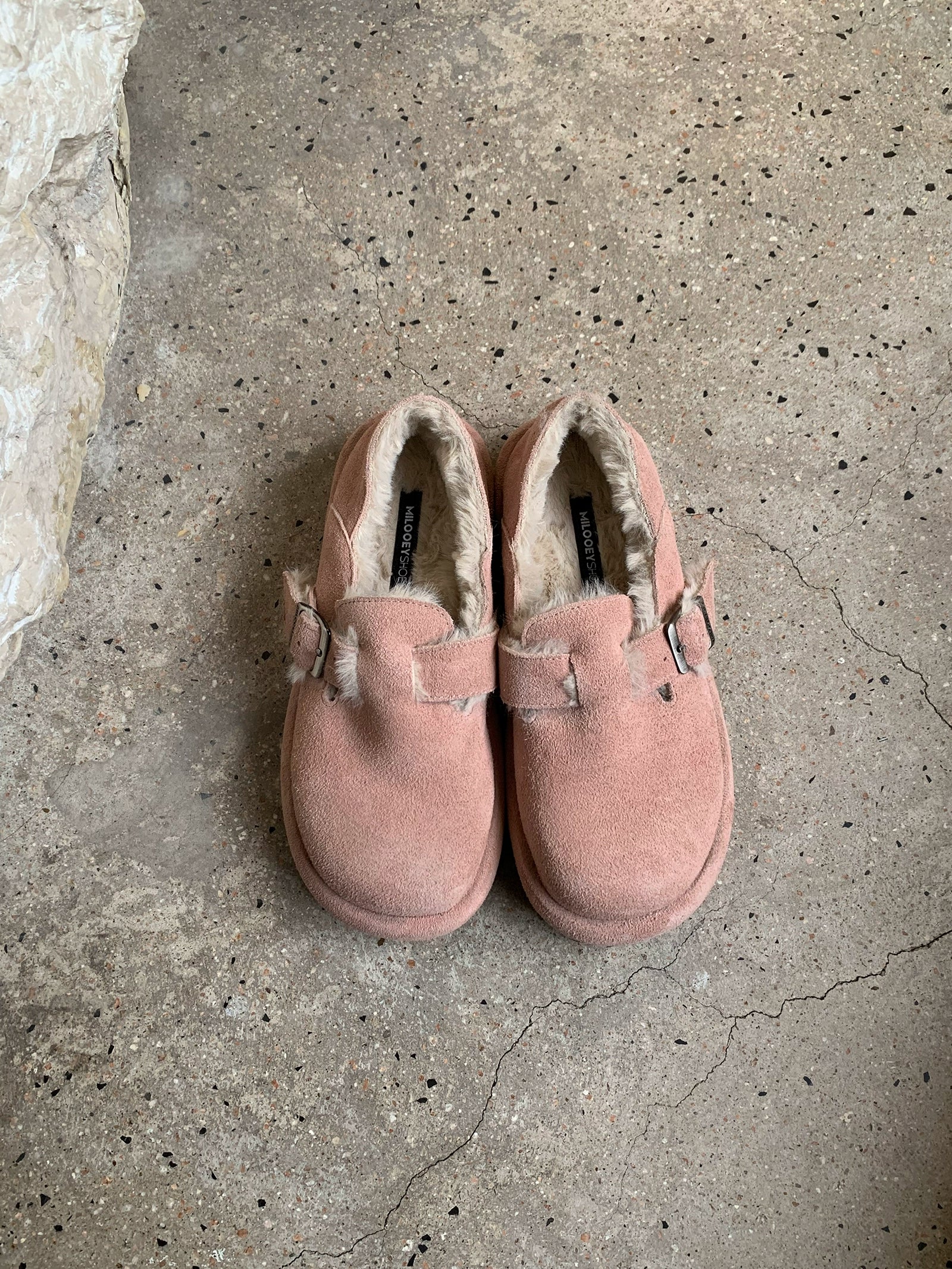 Milooey Thick-soled Velvet One-pedal Fluffy Shoes