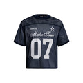 MT99 Hollow Letter Loose Mesh Printed Tee