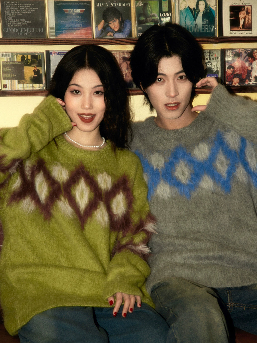 ALOHA Vintage Lazy Rhombus Sweater