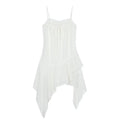 Ablueberry Floral Irregular Lace Suspender Skirt