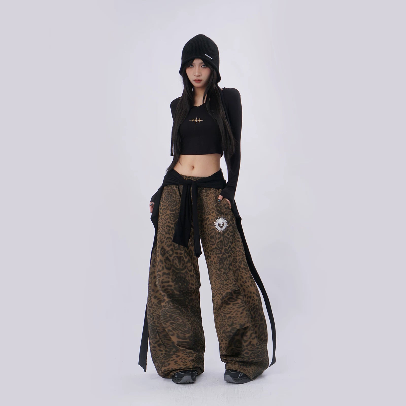 SAMUSAN Streamer Waist Towel Two Wear Casual Long Sleeves