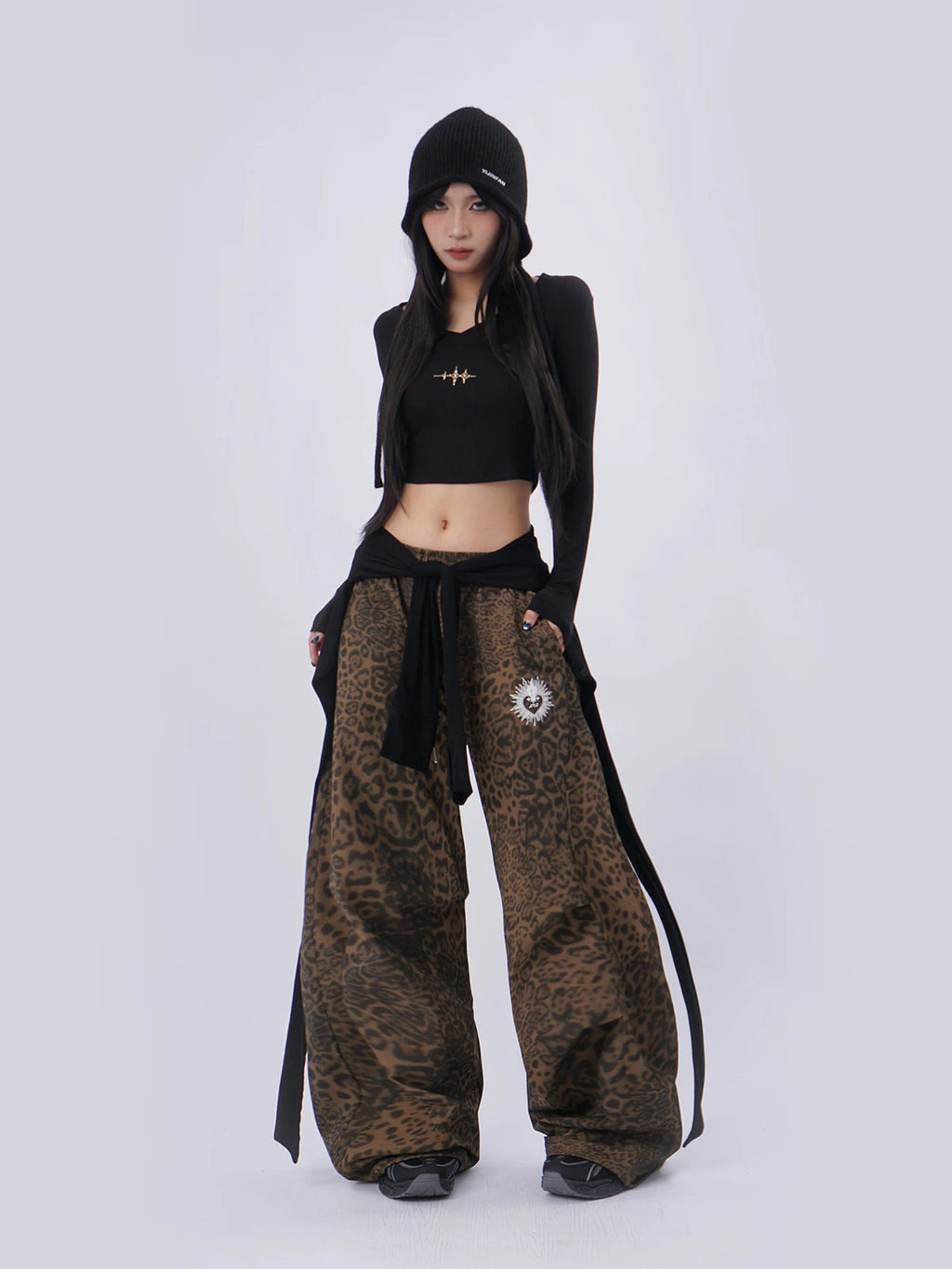 SAMUSAN Streamer Waist Towel Two Wear Casual Long Sleeves