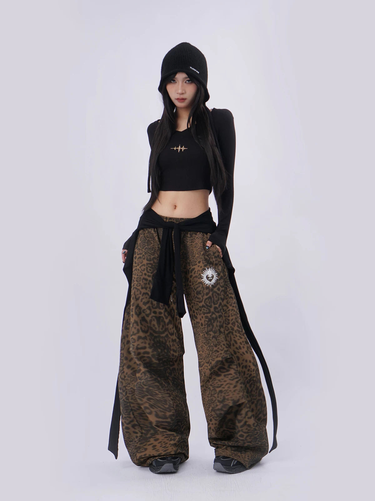 SAMUSAN Streamer Waist Towel Two Wear Casual Long Sleeves