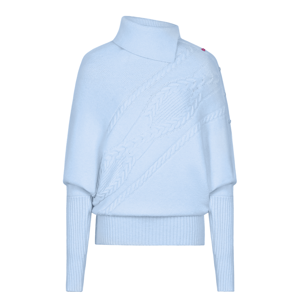 Umoumo Twisted Loose Lapel Color Buckle Cape Sweater