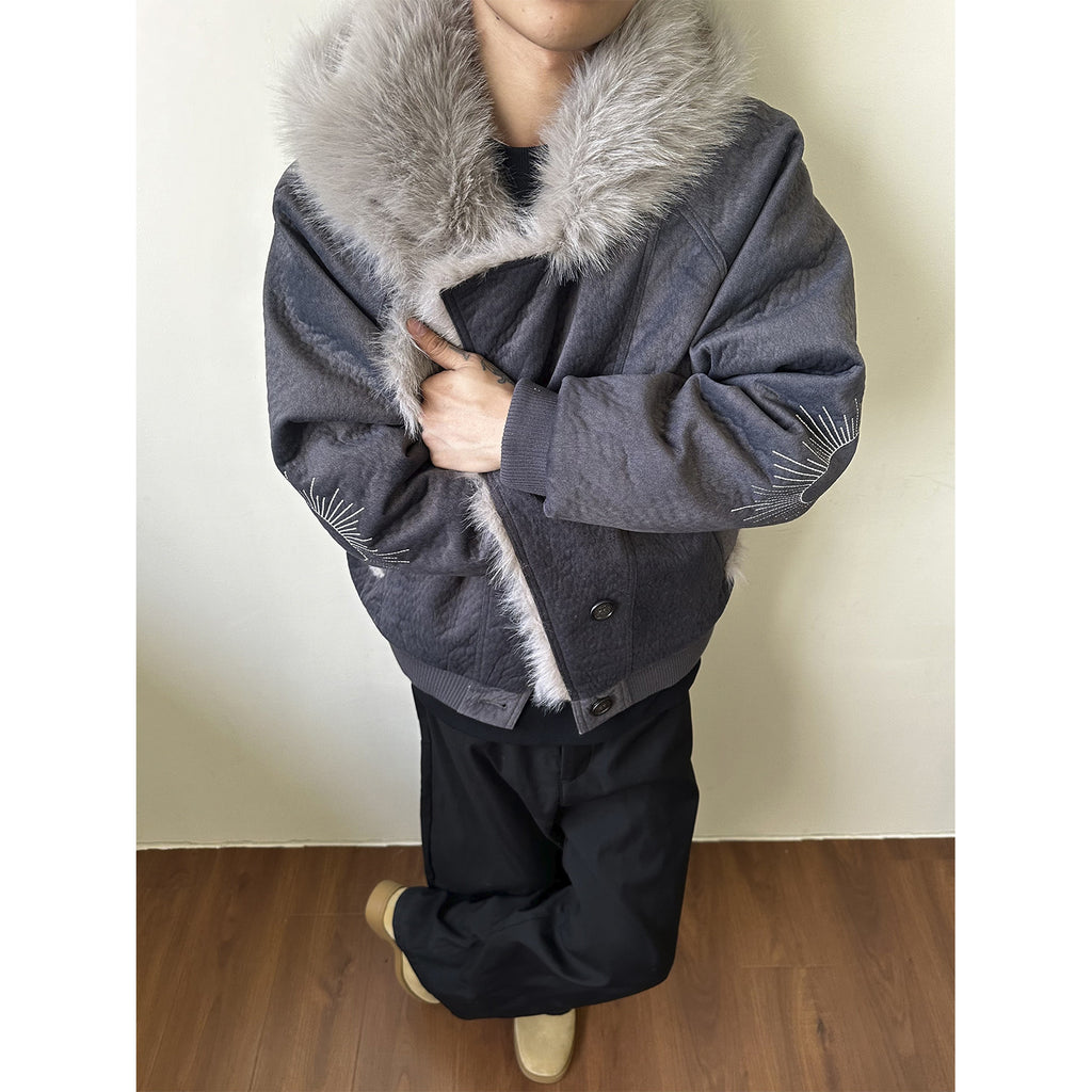 EME Thickened Thermal Seat Mountain Carving Retro Jacket