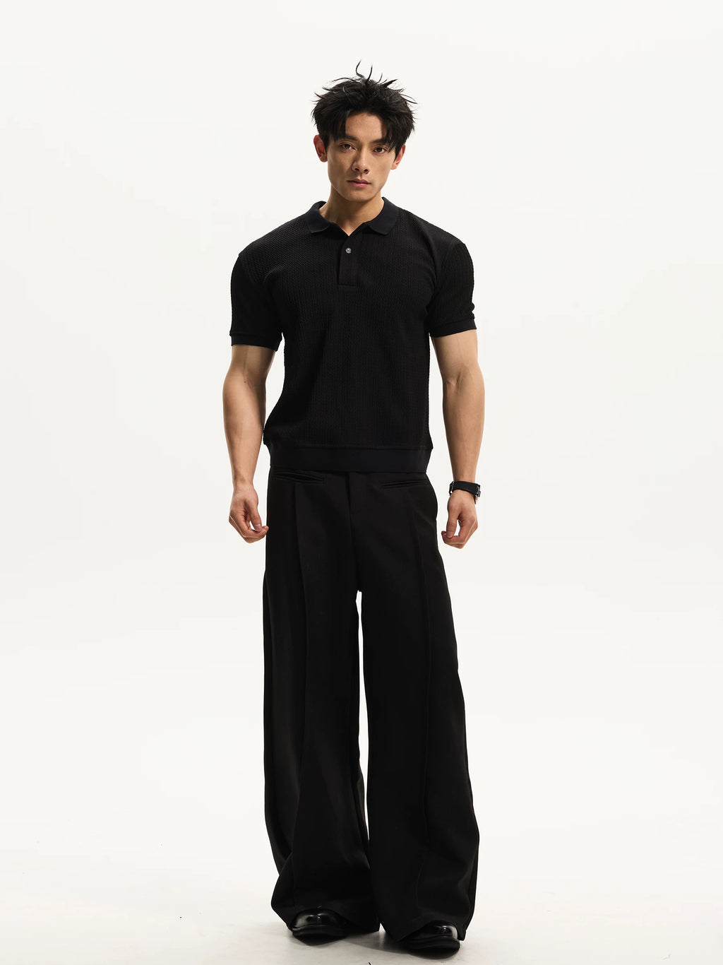 DAY NY Retro Casual Straight-shouldered POLO Shirt