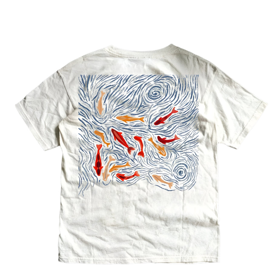 Wang Youbing Studio! Koi Fish 220g 100% Cotton Tee