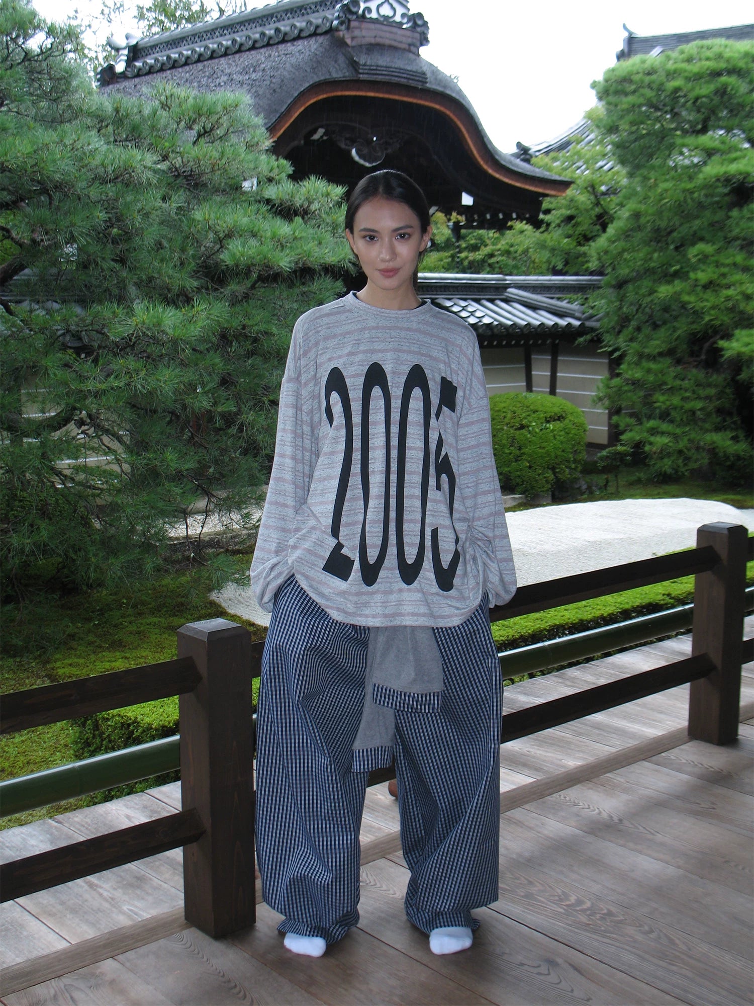 ANTERIOR Digital Printed Striped Casual Long Sleeve