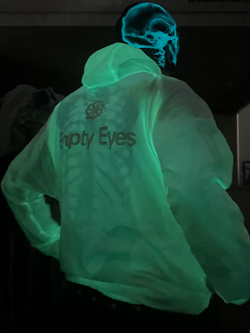Empty Eyes Vintage Luminous Skeleton Print Casual Long Sleeve