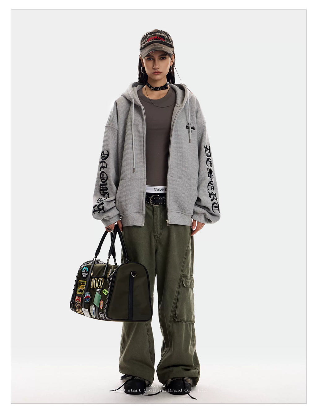 0123Start Waffle Hooded Fleece Jacket