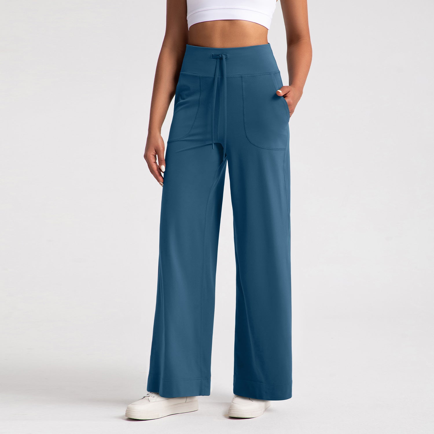 Athena Lulu Loose Straight Naked Drawstring Yoga Pants