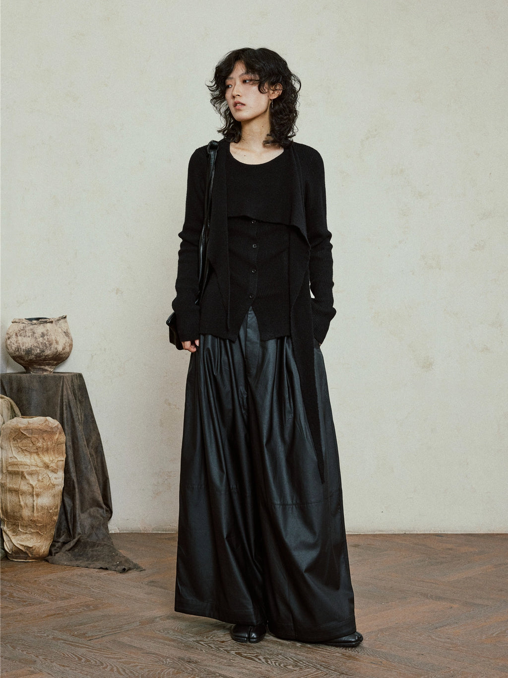 SUNYVONN Irregular Streamer Knitted Sweater