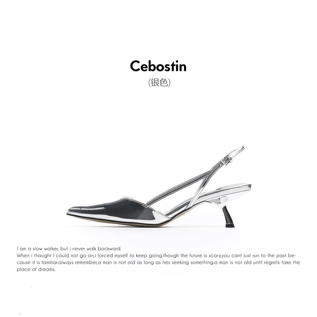 Cebostin Bag Head with Pointed High Heels