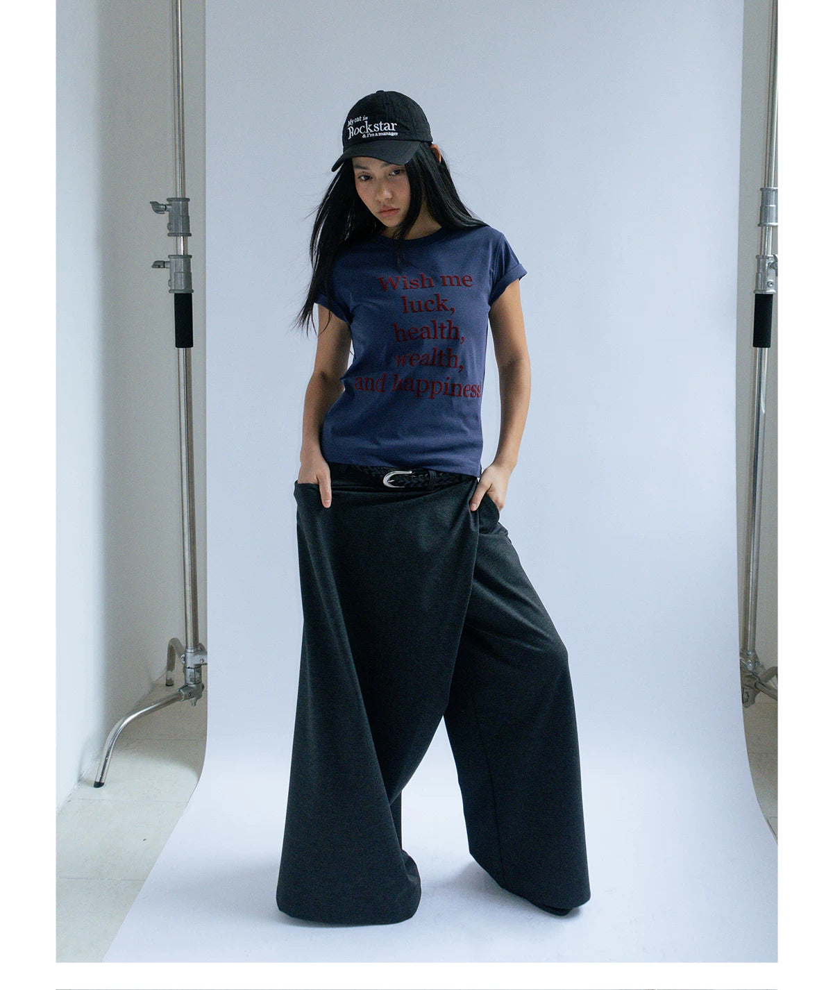 FUNKYFUN Make A Wish Slogan Printed Versatile Tee