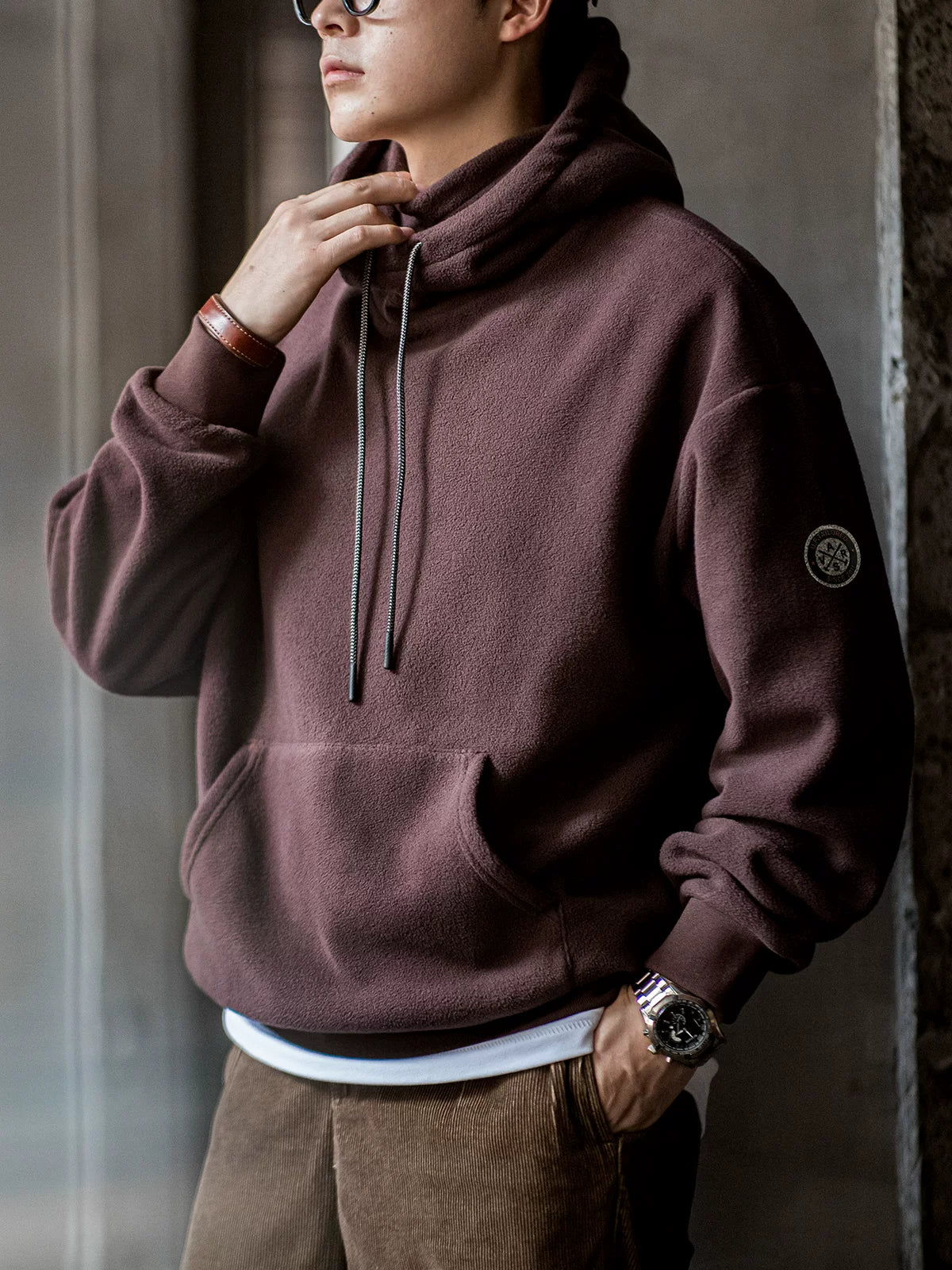 Madden Casual Fleece masked Hooded Sweater