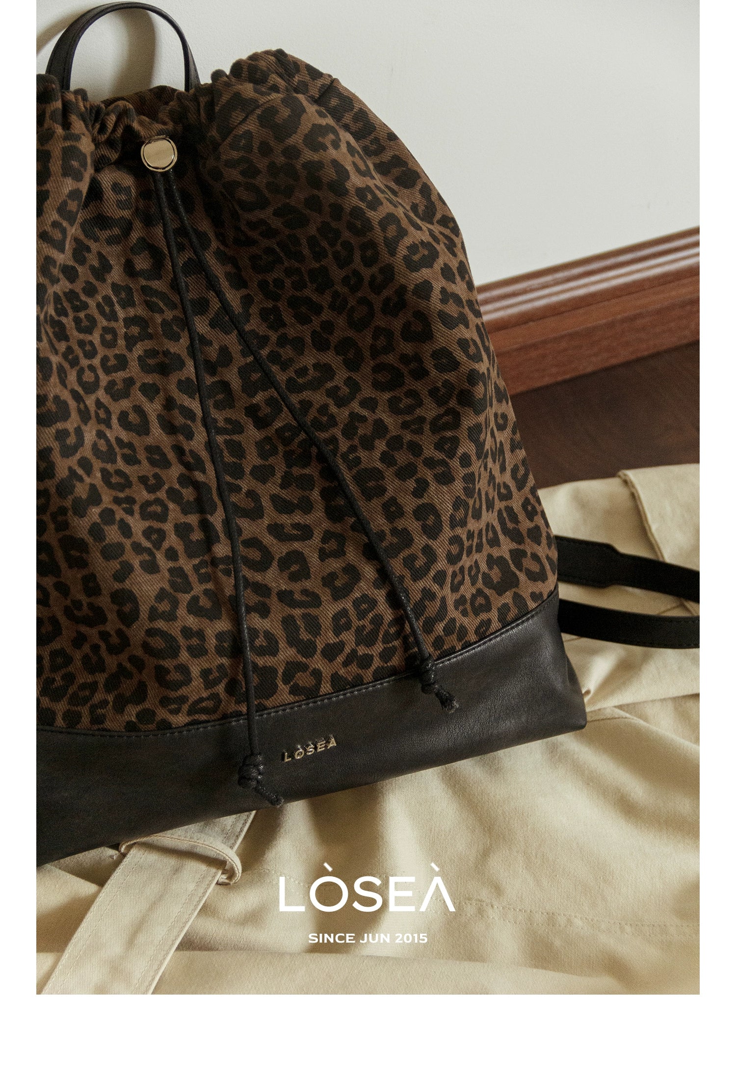 LOSEA Leopard Print Mountaineering Backpack