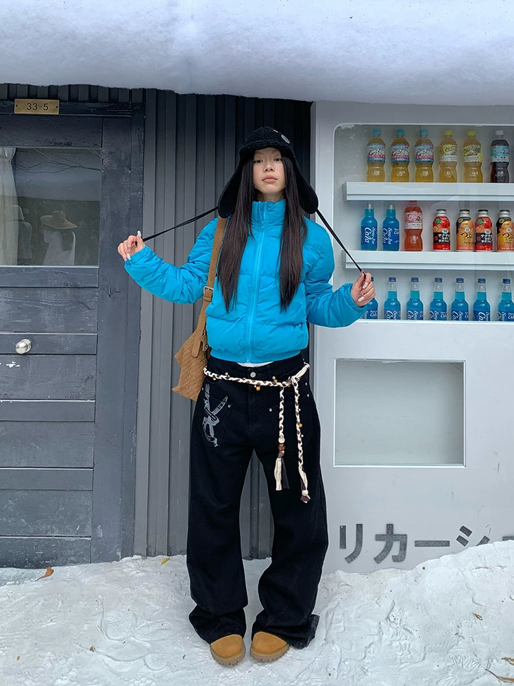 EAHO Stand-up Collar Thermal Loose Casual Jacket