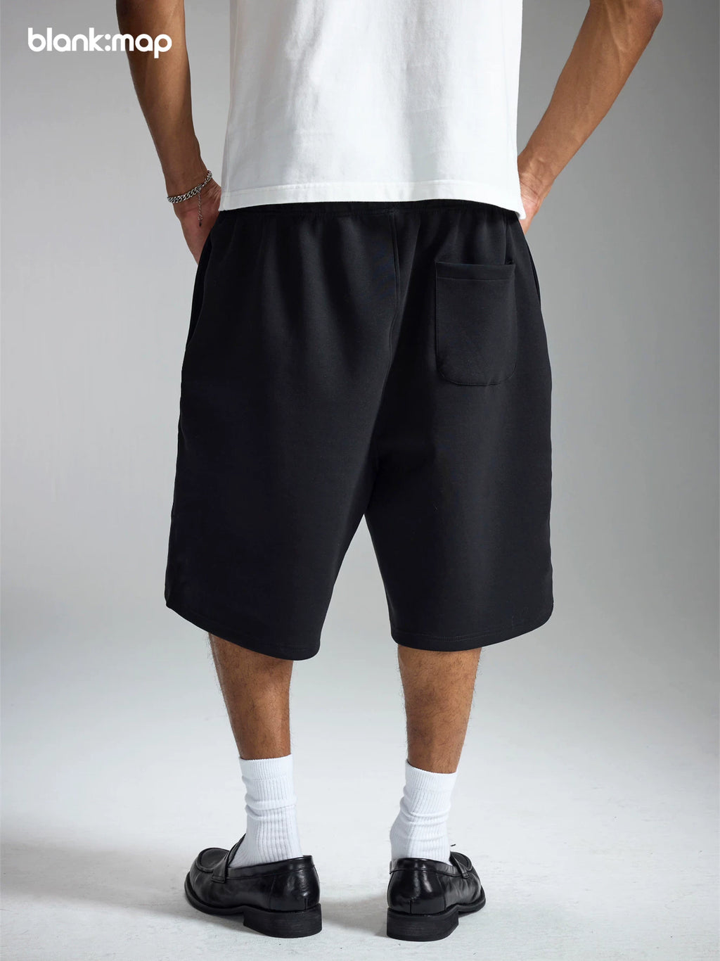 Blank Map Loose Casual Sweatpants Shorts