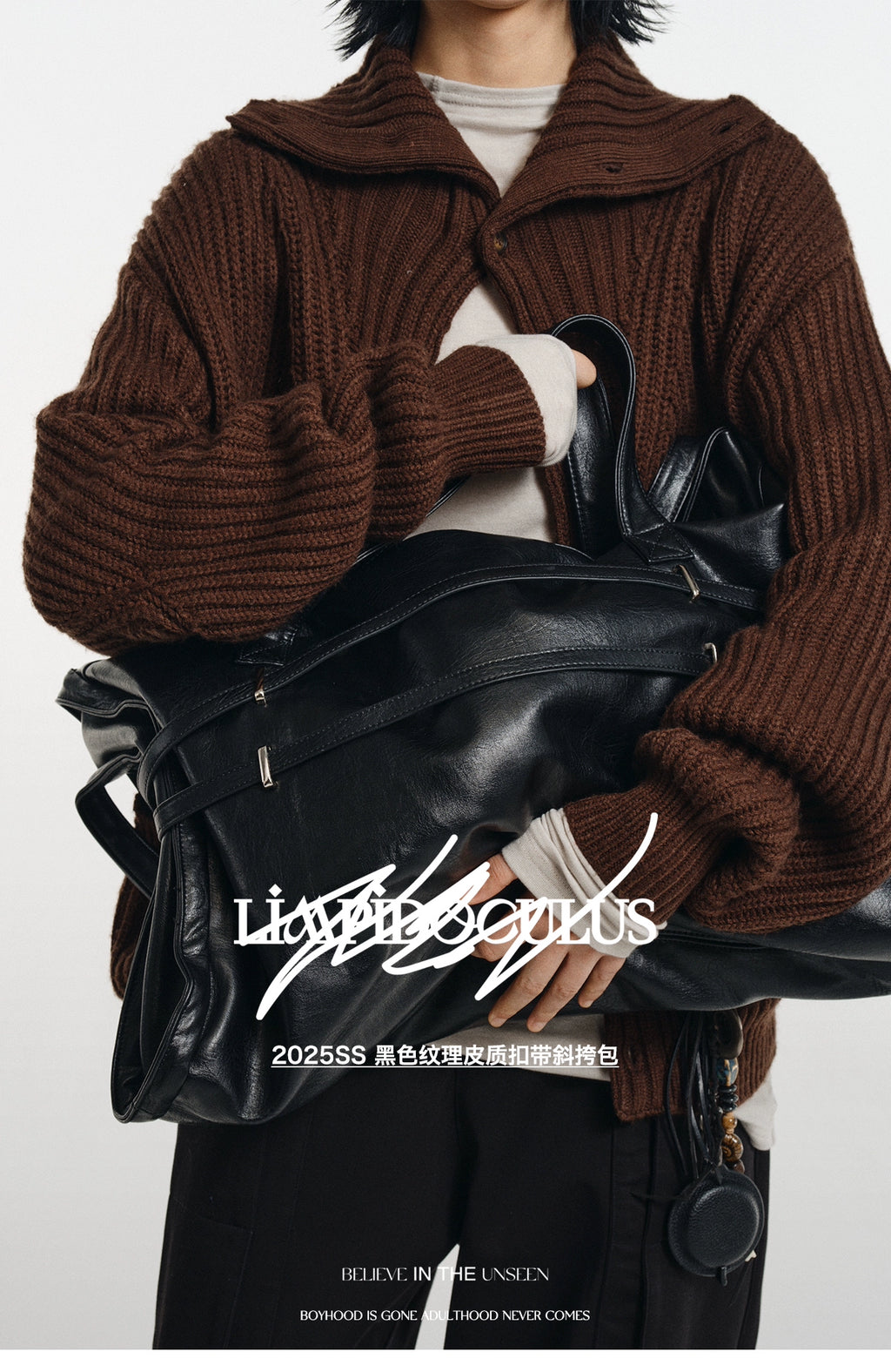 LIMPIDOCULUS Textured Eco-friendly PU Shoulder Large Capacity Bag