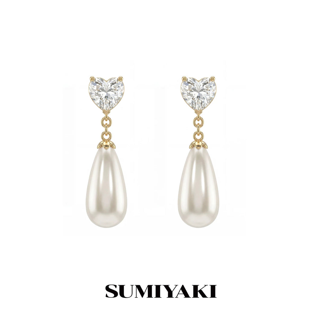 SUMIYAKI Water Drop Broken Pearl Earrings