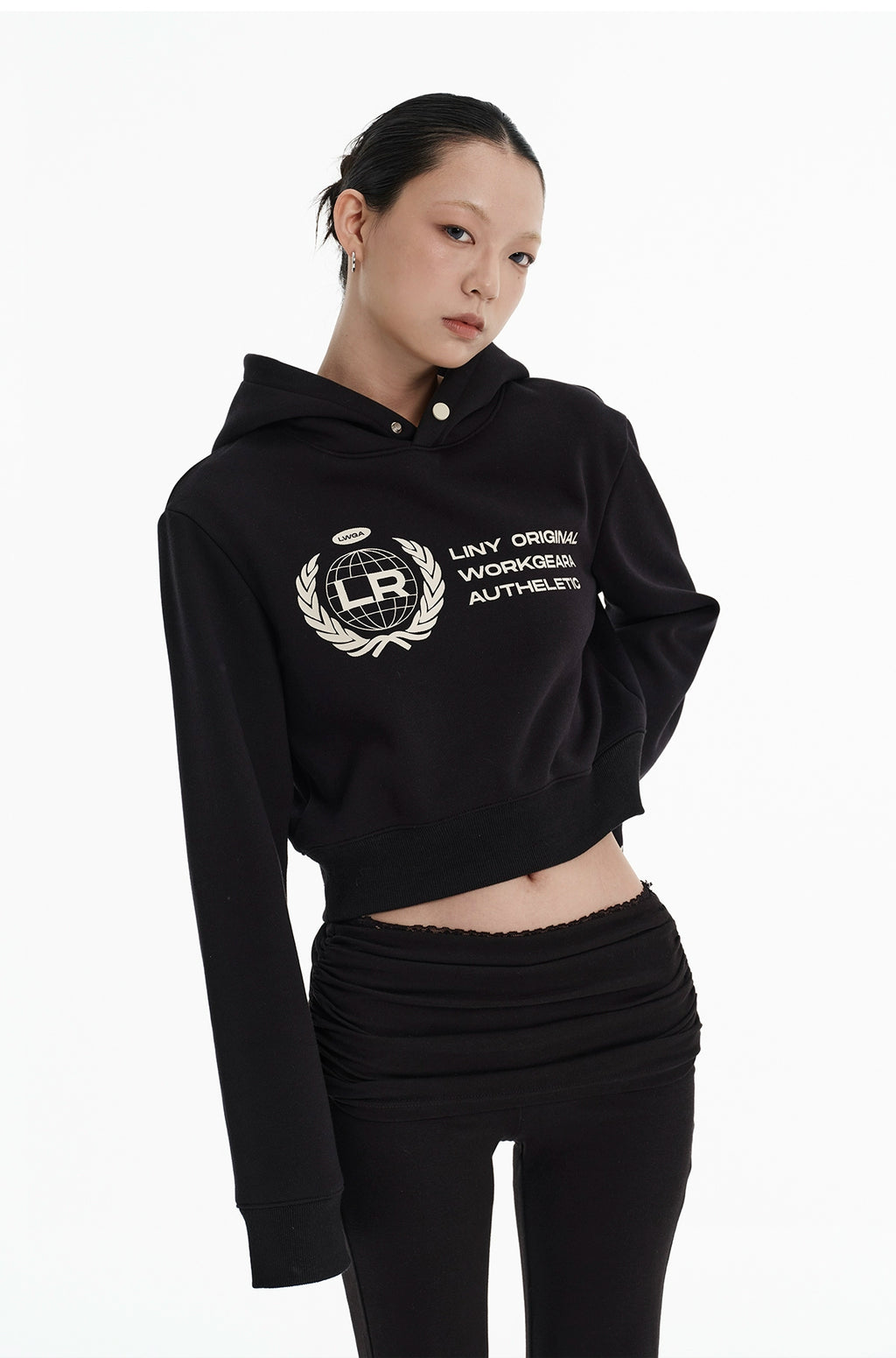 LINY LIBERTY Vintage Alphabet Print Sweater Knitted Micro-pull Trousers Set
