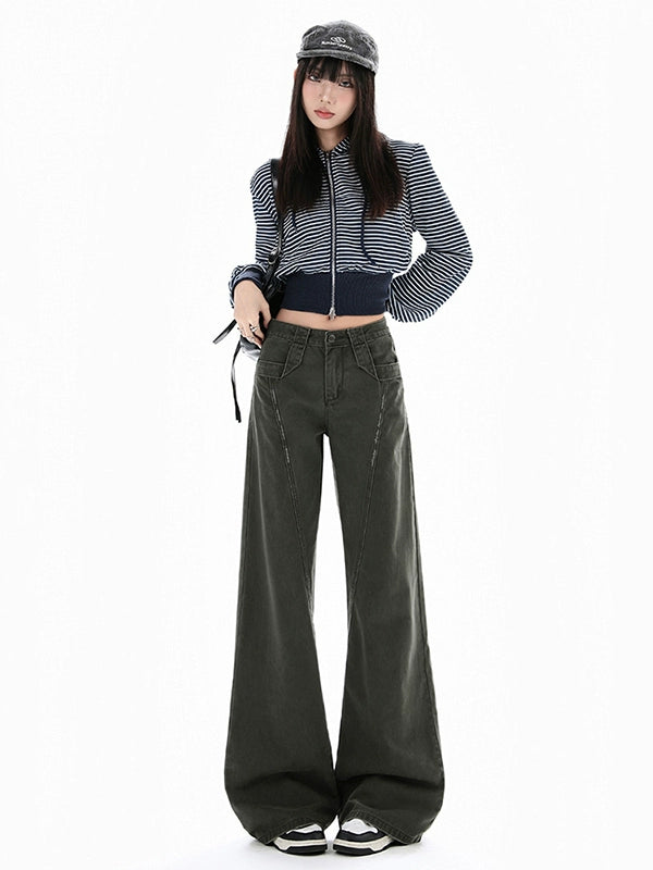 KPSR Vintage Slightly Stretched Wide-Leg Jeans