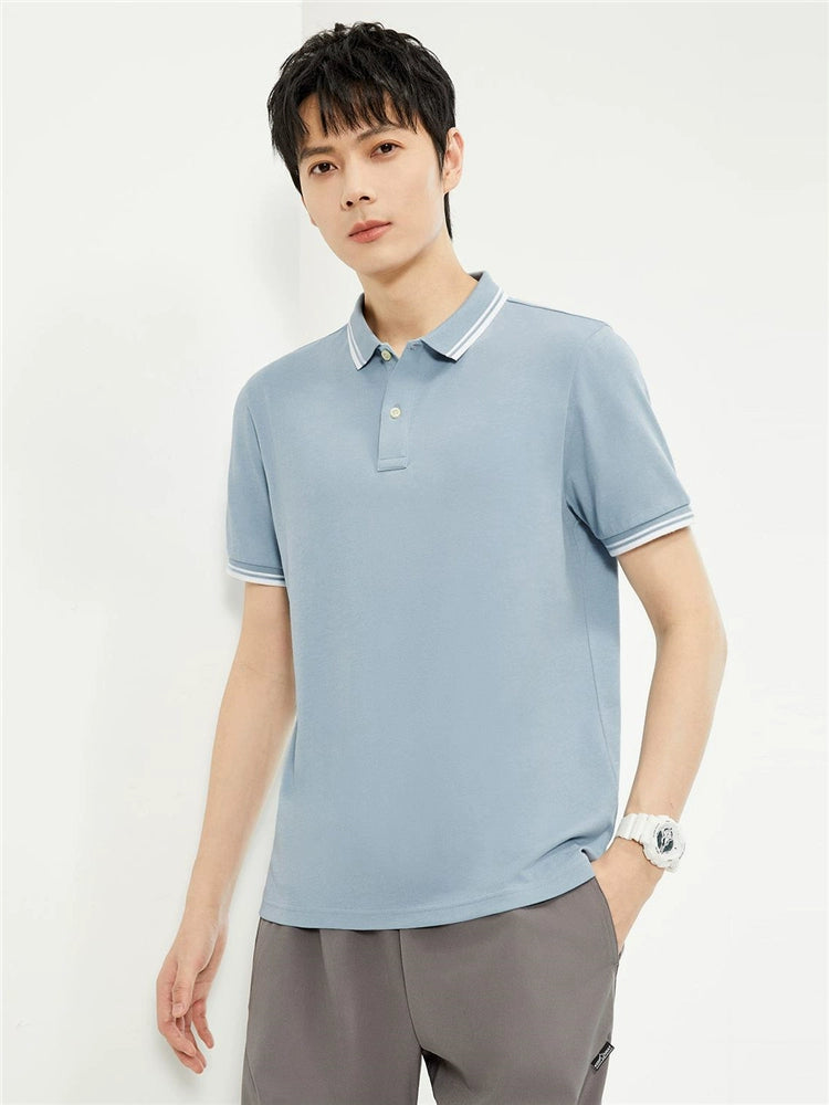 Giordano Contrasting Thin Lapel Tee