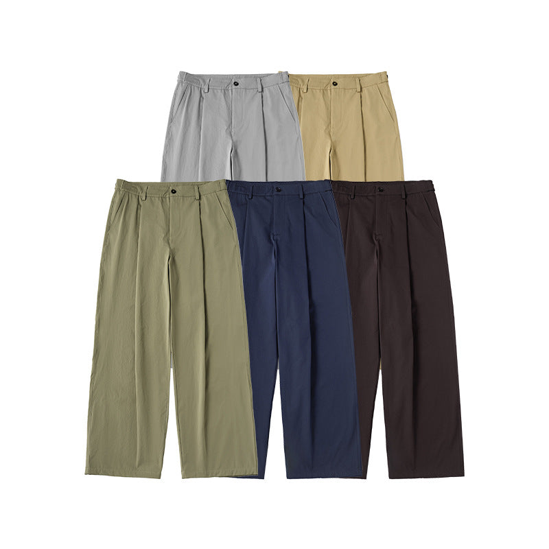 INF Elastic pleated scimitar Japanese tailoring pants