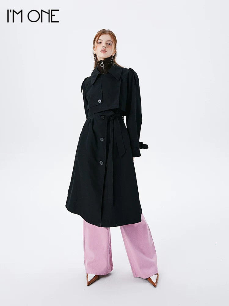 Imone Temperament Simple Trench Coat