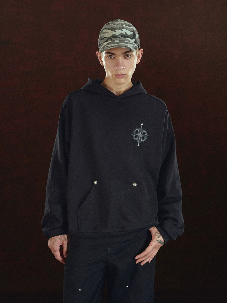 DICETINY Loose Heavy Hooded Sweater