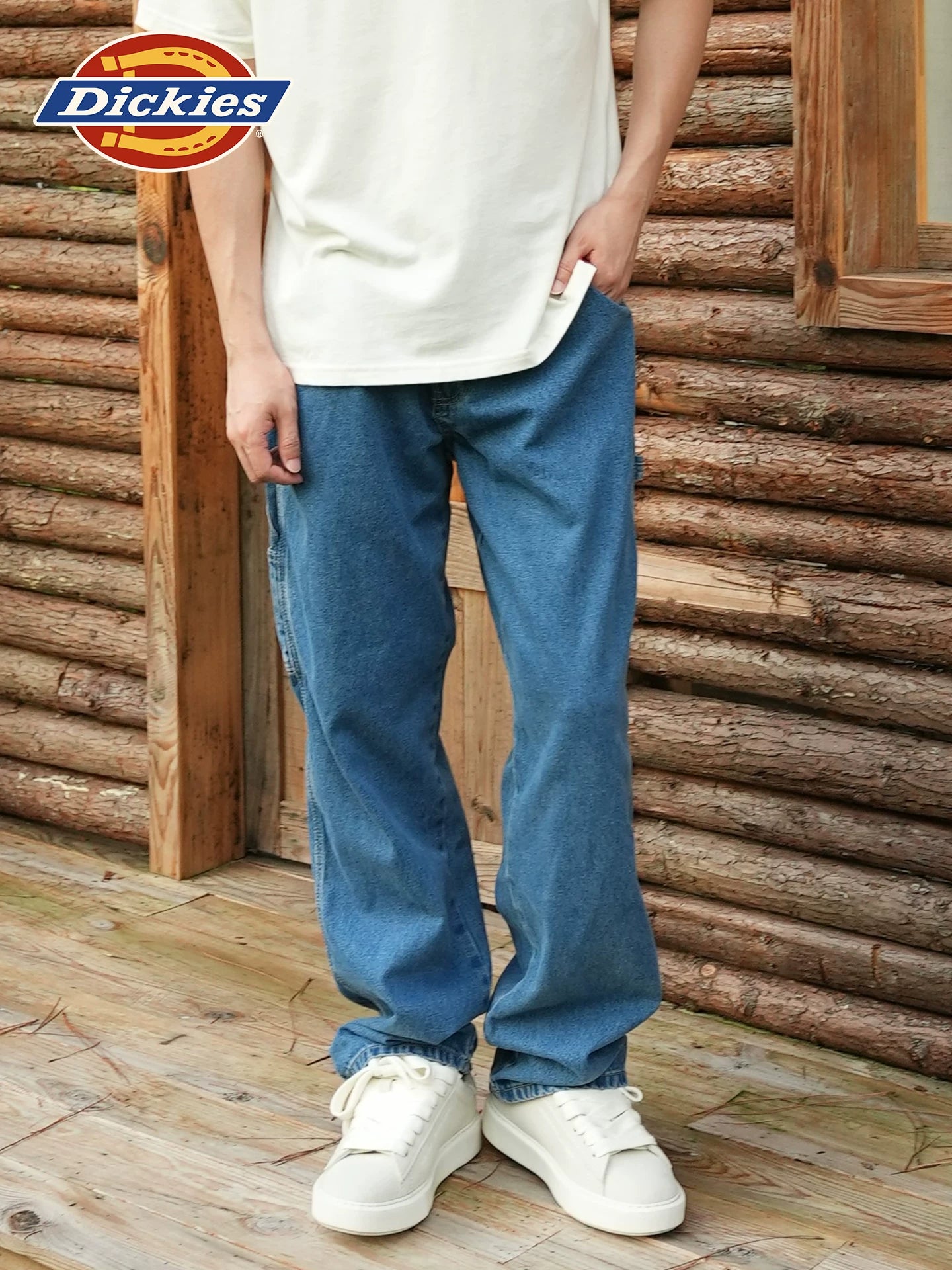 Dickies Loose Casual Straight Denim Overalls