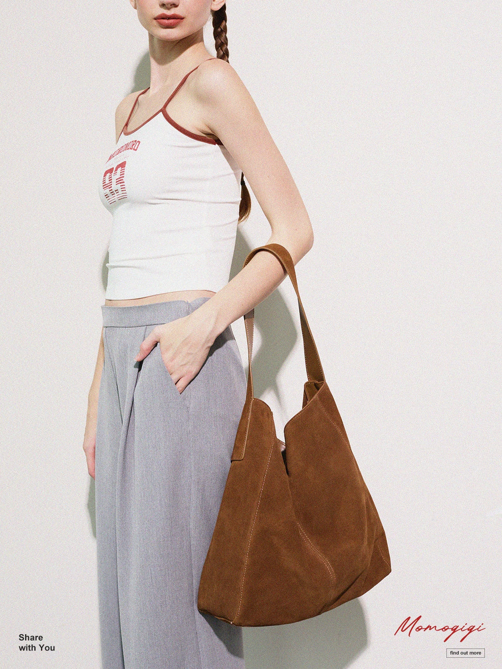 Momogigi Vintage Lazy Commuter Large Capacity Tote Bag