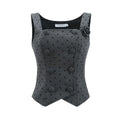 Barb Chill Polka Dot Woolen Vest Long Skirt Set