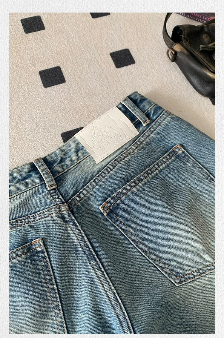 Popchee Loose Versatile Wide Leg Jeans