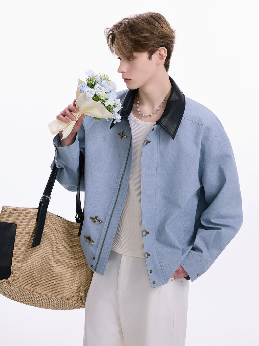 CHOR Color Matching Collar Casual Lapel Jacket