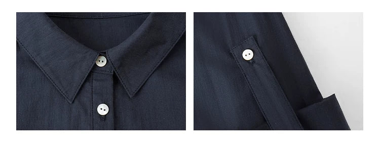 VOOE Lapel Pullover Loose Shirt