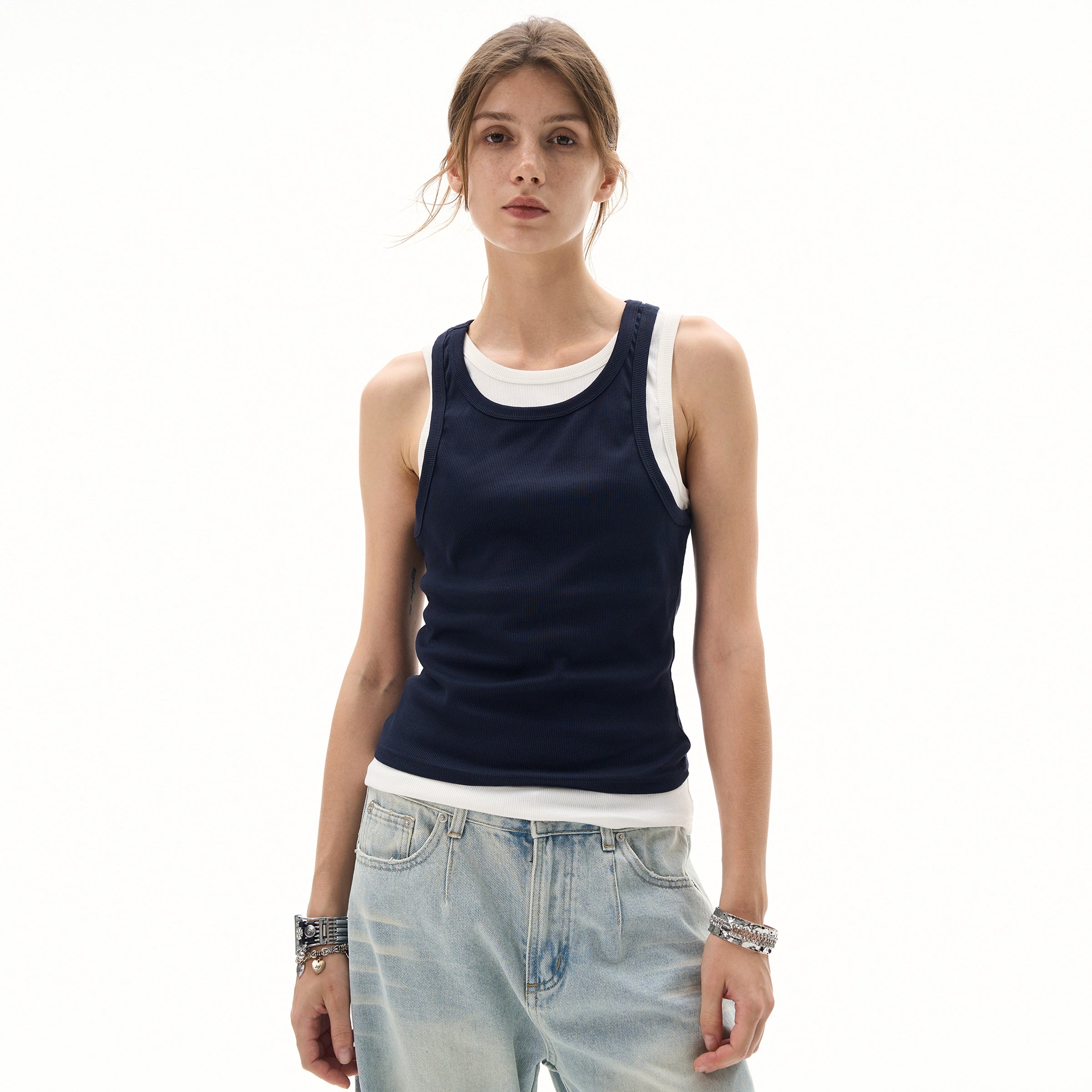 MADWITCH Real Two-piece Stacked I-shaped Vest