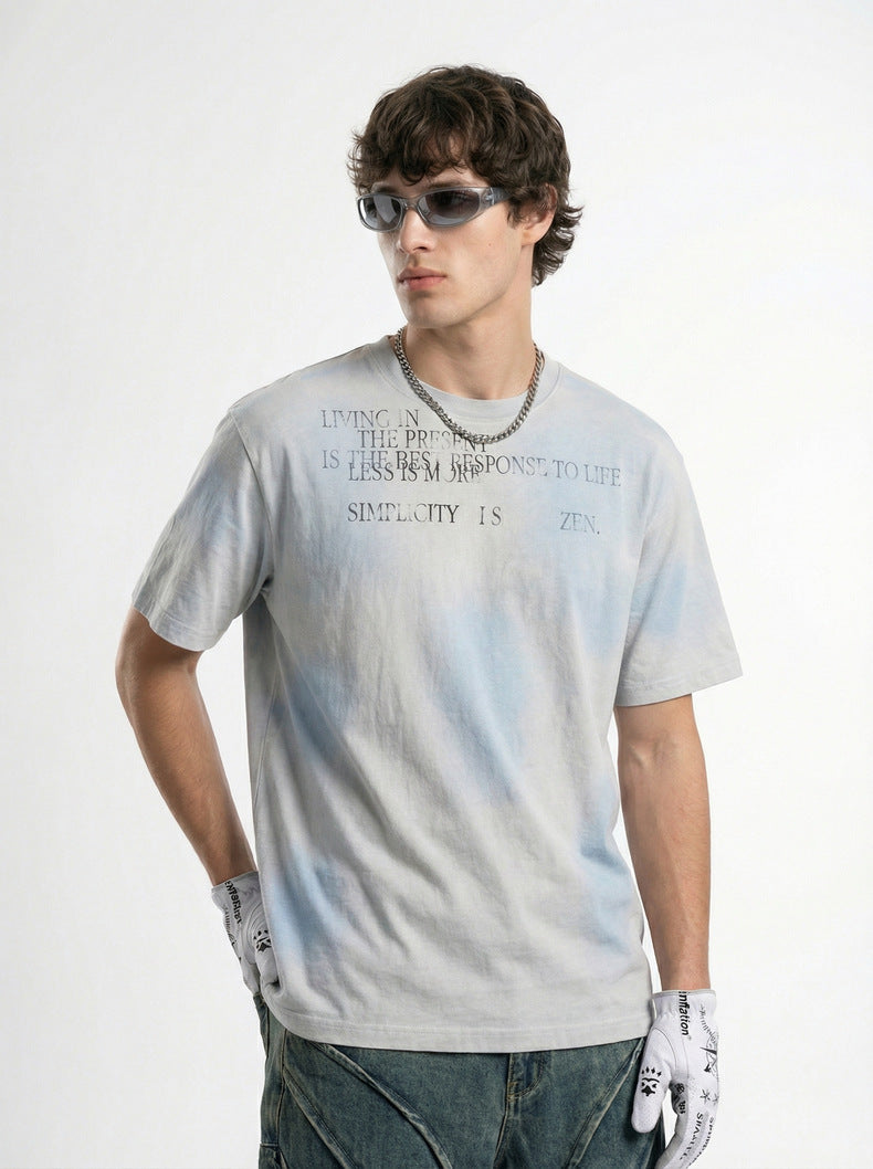 Inflation 305g Oversized Cotton Letter Short Sleeve Tee