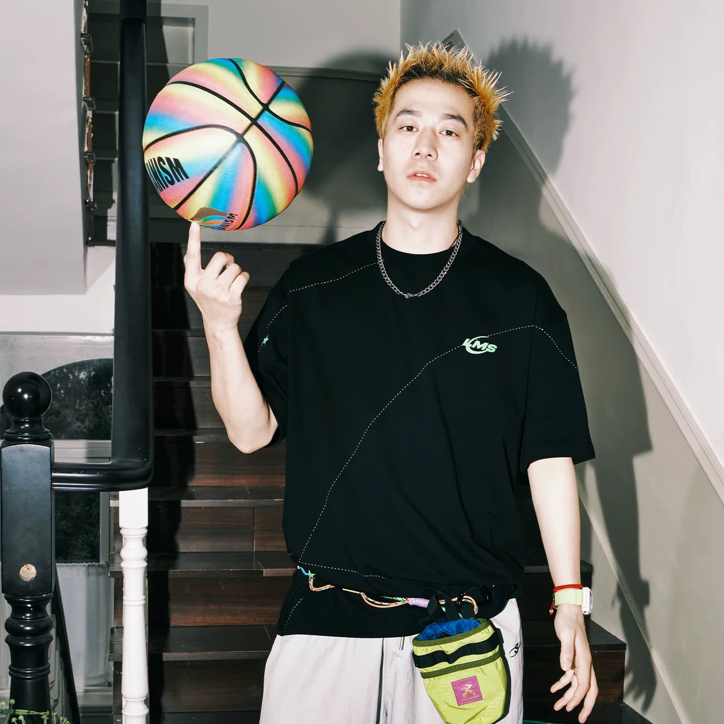 Lemanism Retro Bright Line Loose Tee