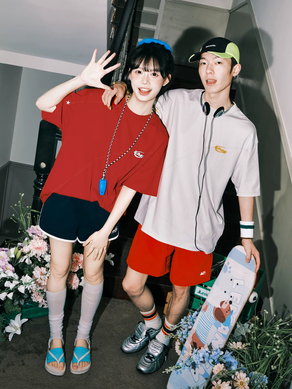 Lemanism Retro Bright Line Loose Tee