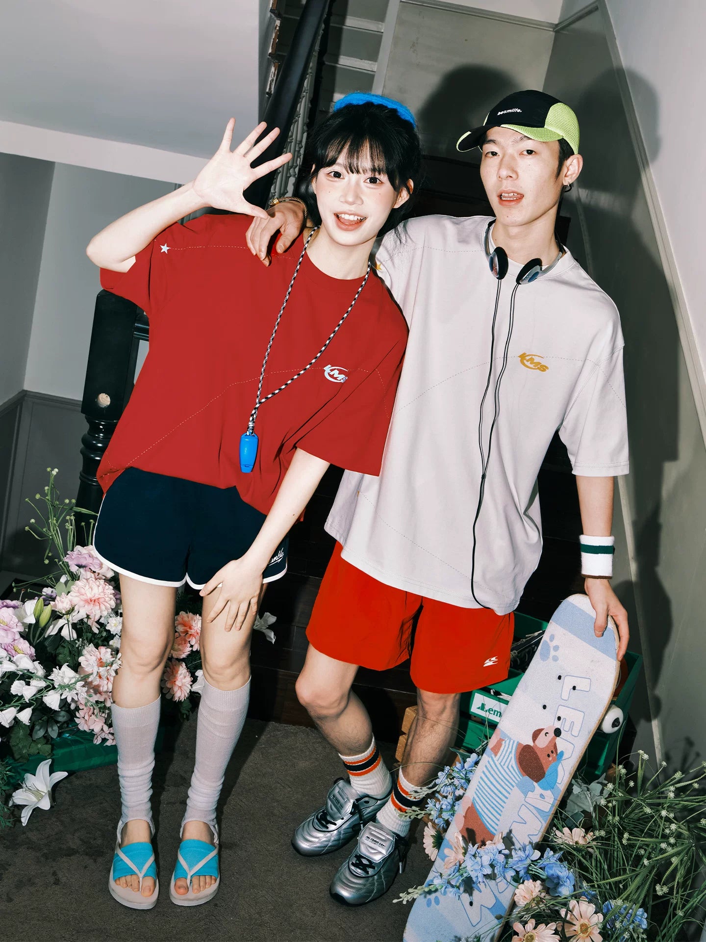 Lemanism Retro Bright Line Loose Tee