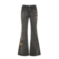 FUNOFF Vintage Embroidered Pocket Pull Jeans