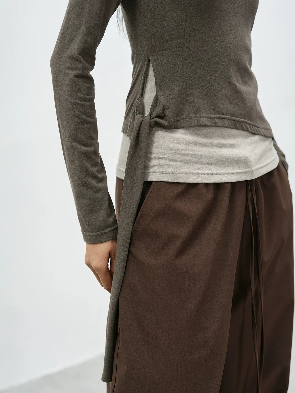 EIGHTHMONTH Fake Two-piece Lapel Slim Long Sleeve