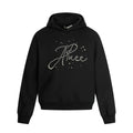 A PUEE Letter Pearl Short Front Shoulder Ruffian Sweater