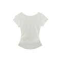 Audwyn Crew Neck Lace Stitching Slim Tee